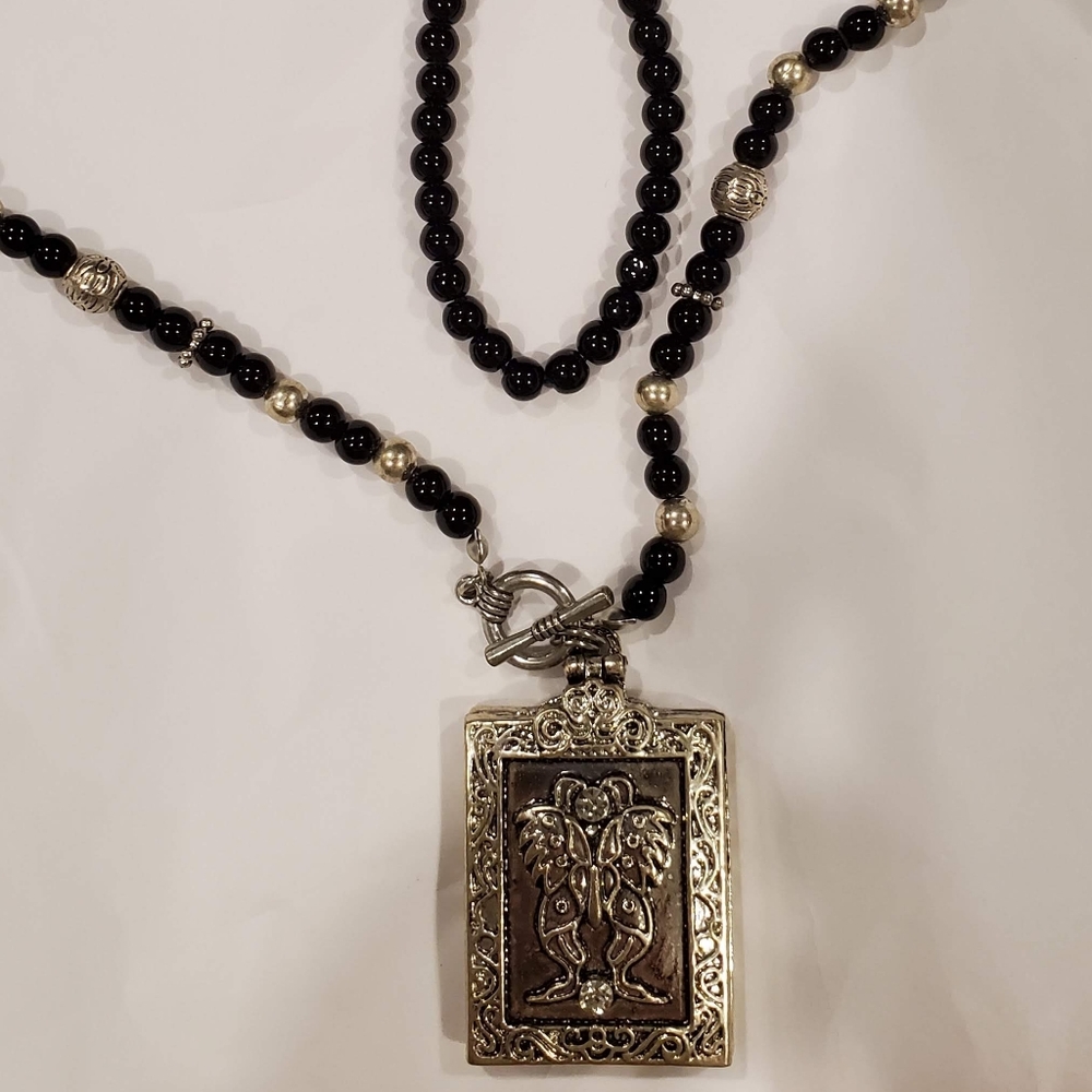 Handmade Black Onyx Pendant Necklace